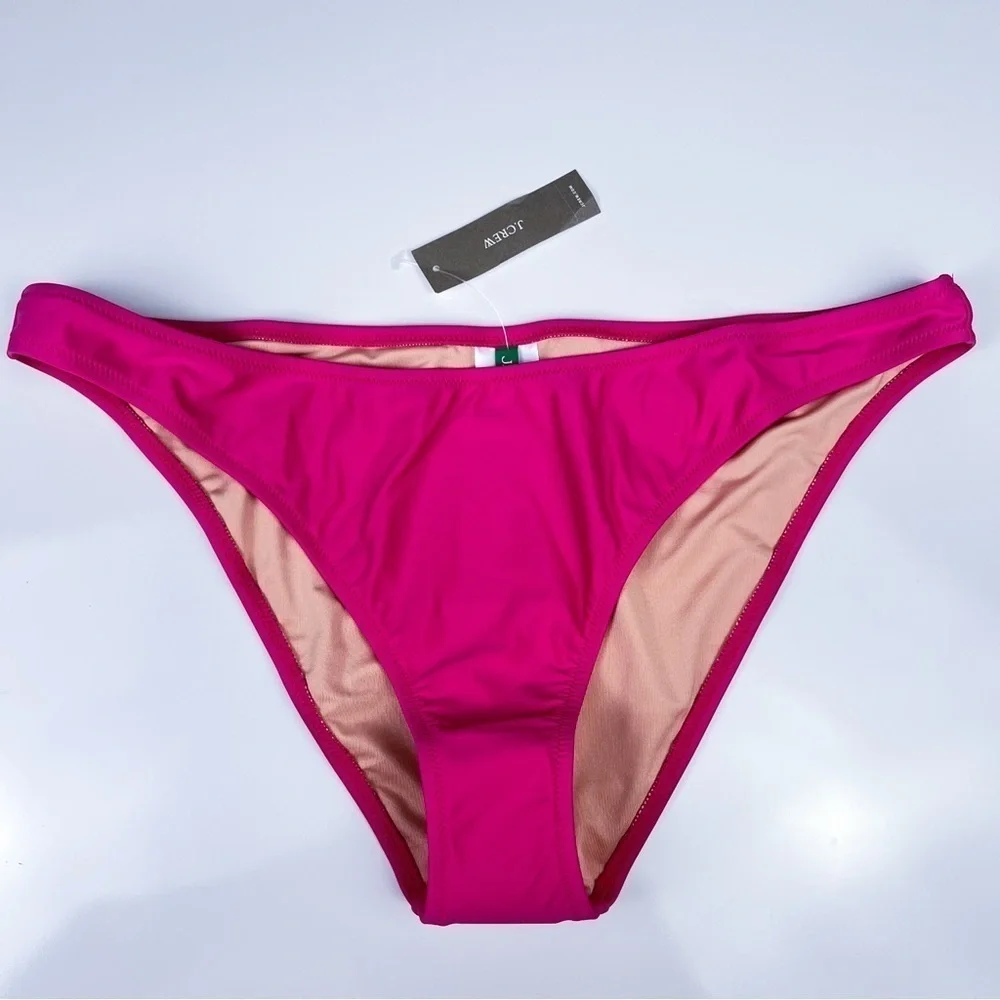 J Crew Heritage 1989 high-leg bikini bottom hot pink fuschia